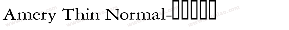 Amery Thin Normal字体转换